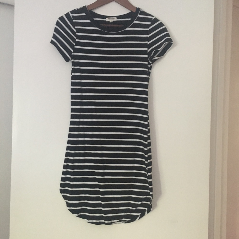Black and white stripped dress